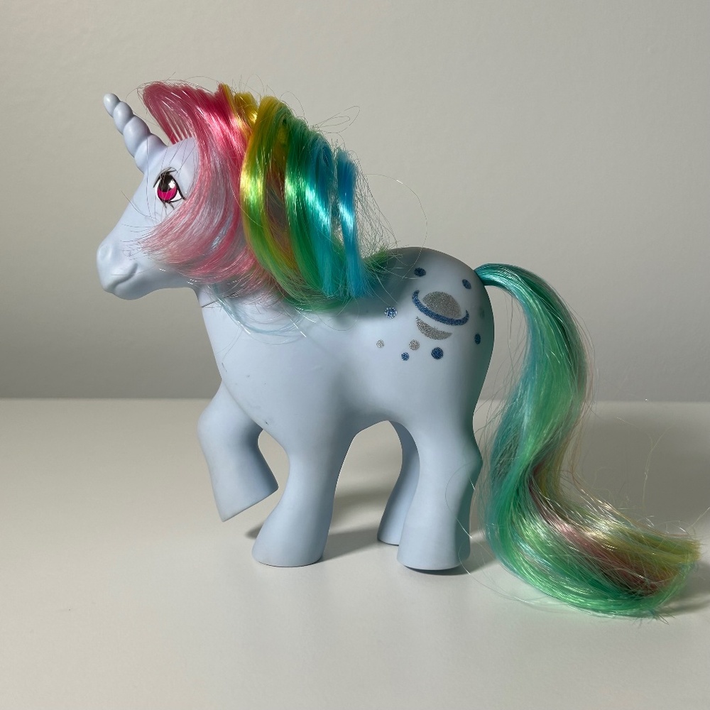 Vintage 80s Hasbro G1 My Little Pony Rainbow Pony Moonstone (OA2)